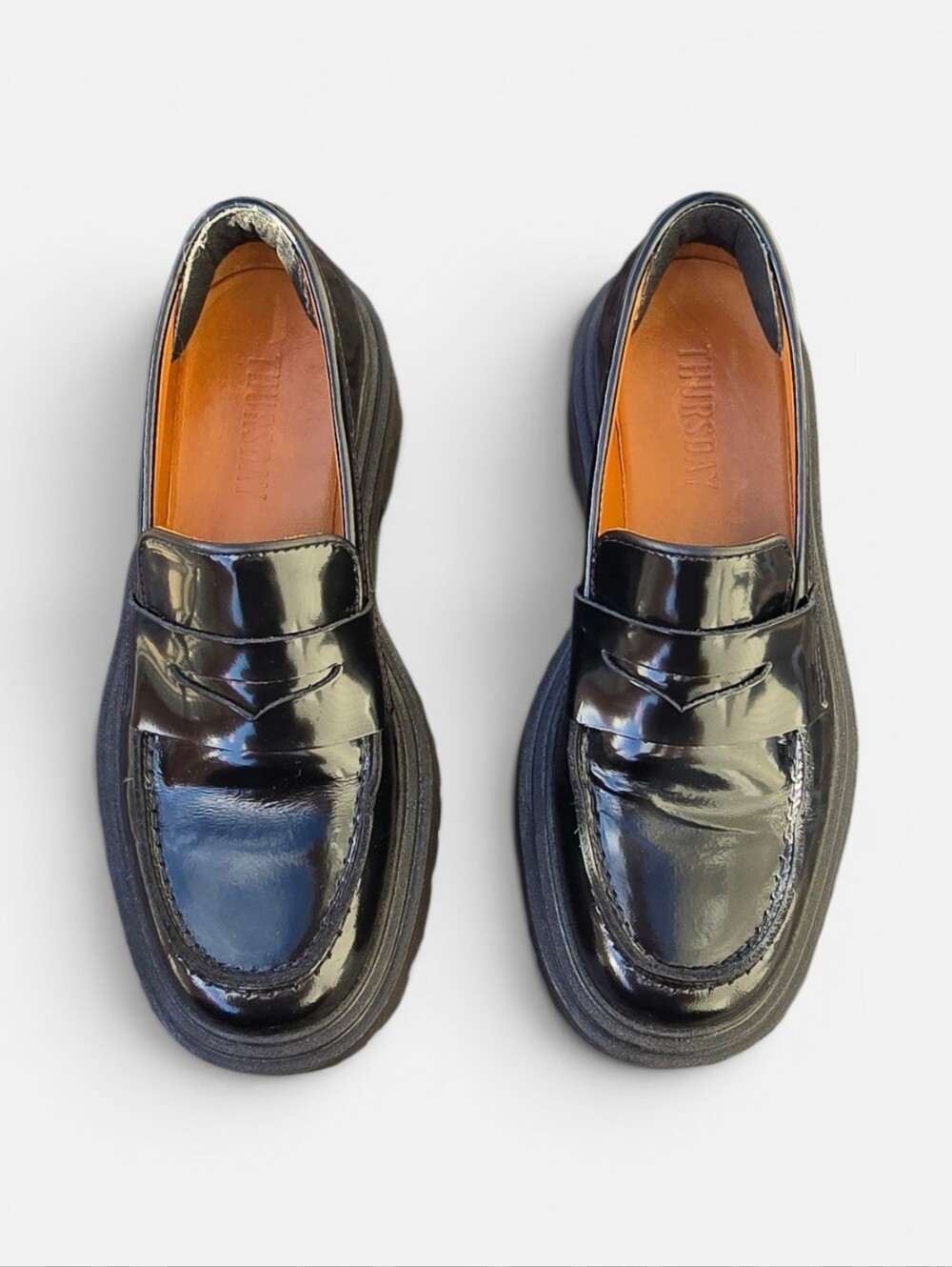 Thursday Boot Company Black Patent Loafer Flats - Picture 3 of 9